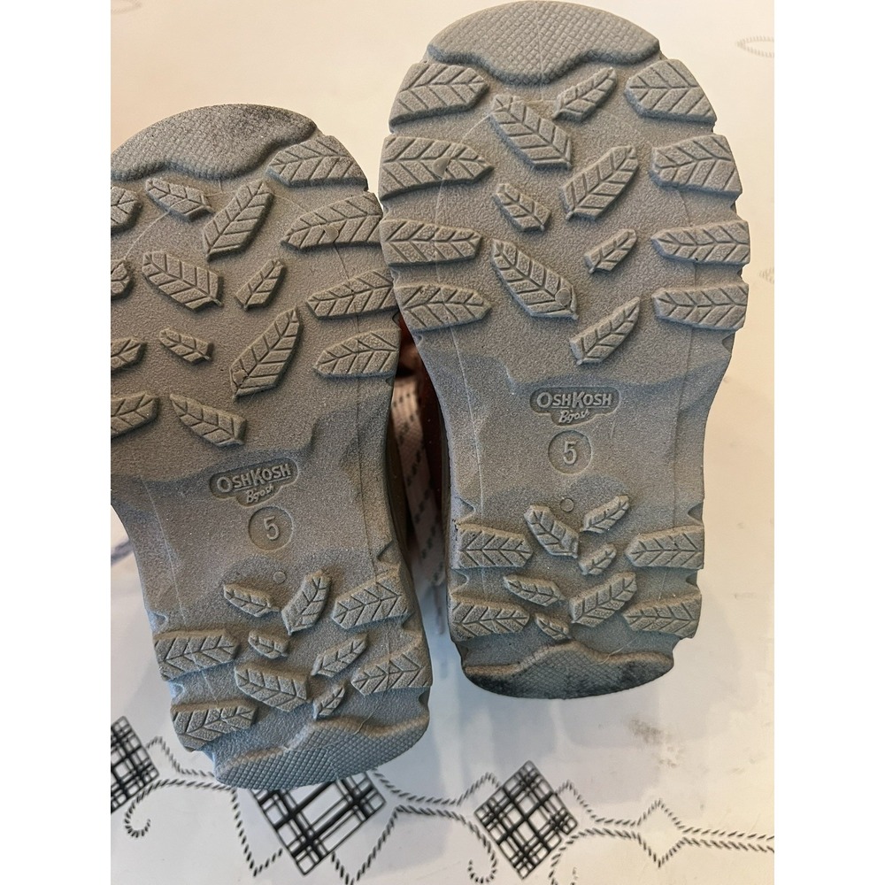 OshKosh B'Gosh Girls Pink Hi Top Sherpa Sneaker Shoe Toddler Size 5 - Picture 5 of 6